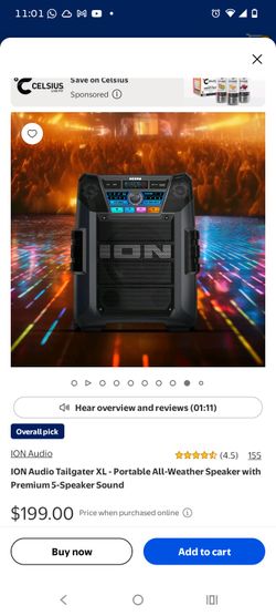 ION Audio Tailgater XL - Portable All-Weather Speaker with Premium 5-Speaker Sound