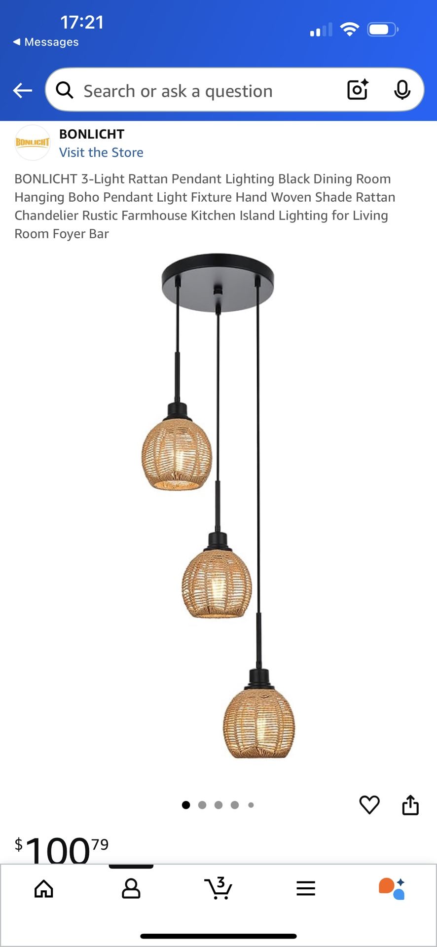 Brand new, mostly unopened Box with Light Fixture