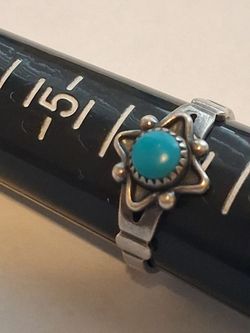 Vintage southwest turquoise sterling silver ring sz6
