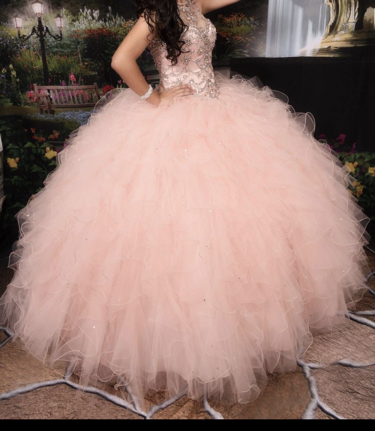 QuinceaƱera Dress In Color Blush Pink