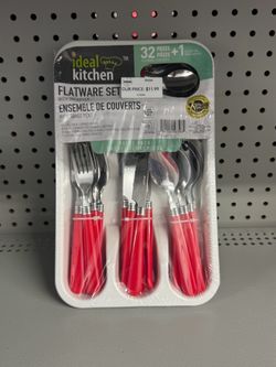 Ideal Kitchen 32-Piece Flatware Set with Organizer