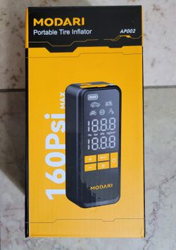 3 in 1 Portable Air Compressor & Power Bank 160 PSI Tire Inflator for
Car, Bike, Truck