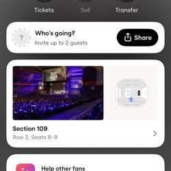 (2)BRUNO MARS TICKETS 