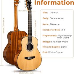 Vangoa 36" Beginner Acoustic Guitar