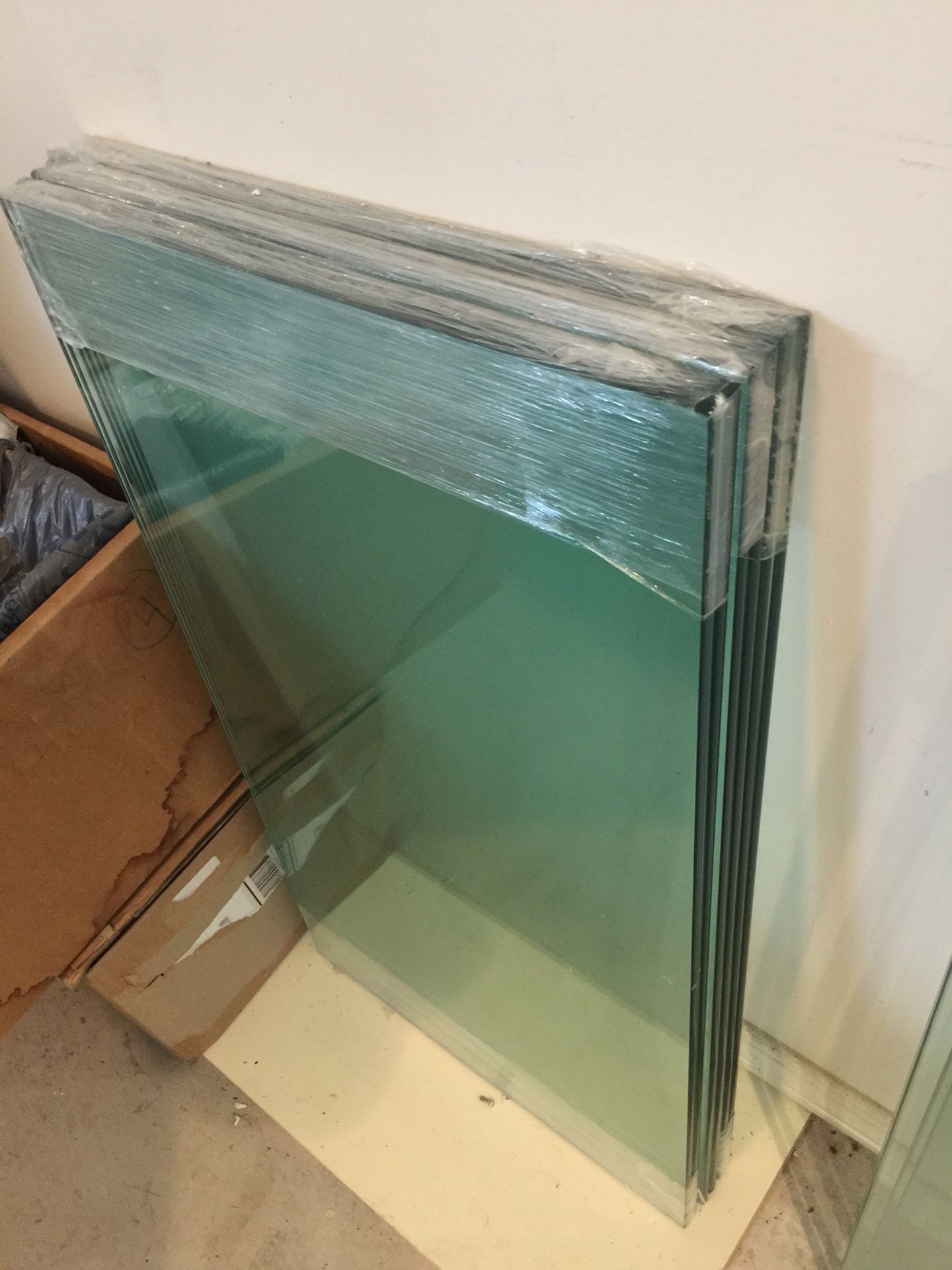 Six glass shelves 3/8” thick