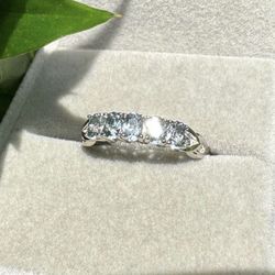 Aquamarine Band 925 Sz 6