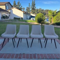 Upholstered Fabric Dining Chairs — 4 for $150