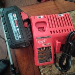 Milwaukee M18 8.0 Battery And Charger Both Item New Never Been Used 