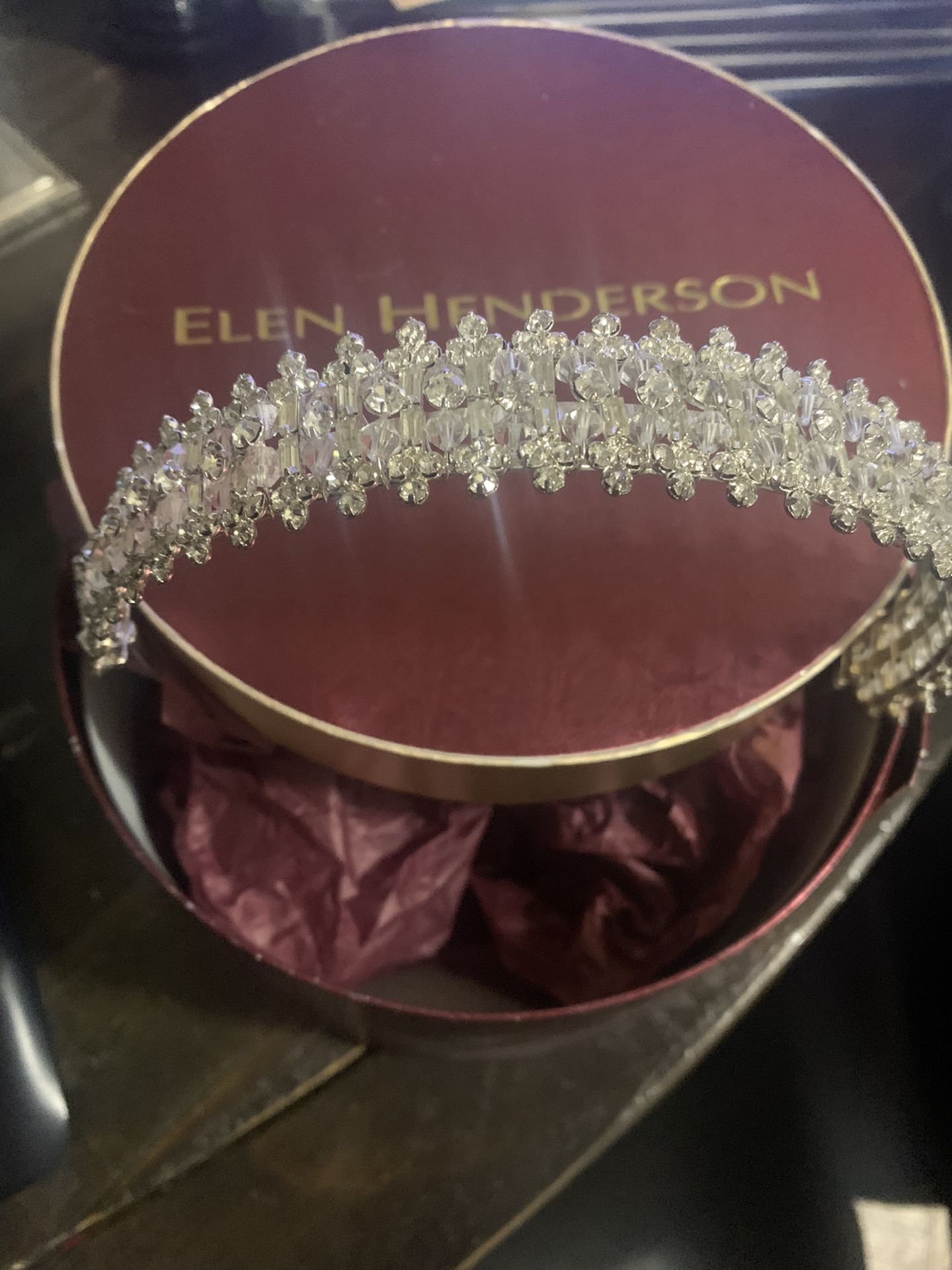 Elen Henderson Designs Bridal Headband Swarovski Crystal 