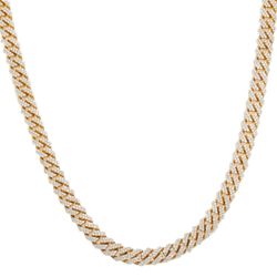 14K GOLD DIAMOND 18"/7MM CUBAN LINK CHAIN 9.85 CT Metal: 14K Gold Total Carat Weight: 9.85 CT Color: G-H Clarity: VS2-SI Weight: 58.70G Size: 18" / 7M