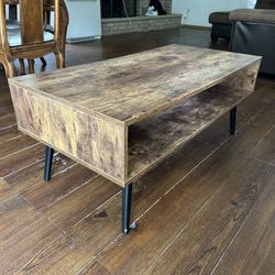 Modern Coffee Table with Storage Shelf