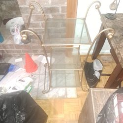 3 tier glass table stand