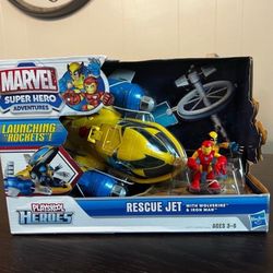 Super Hero Squad Rescue Jet includes Wolverine & Ironman 2010