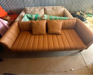 GarveeHome Faux Leather Sofa Couch