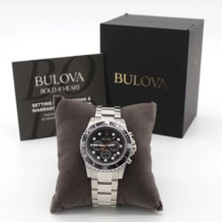 Bulova Classic Sports Chronograph Quartz Watch 98B326 Stainless Steel Edition