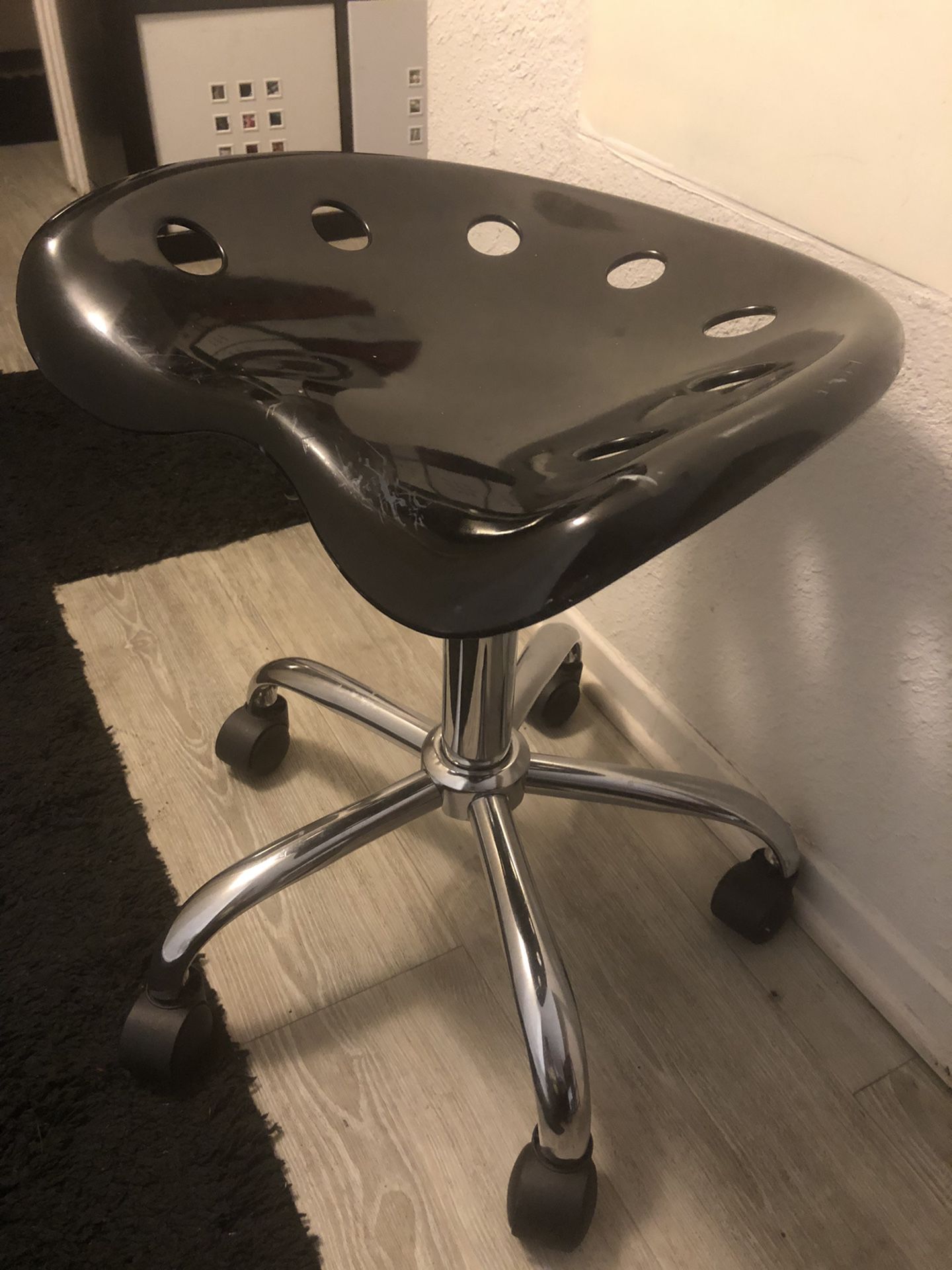 Black Industrial Stool Chair
