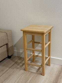 Solid Wood Stool / Side Table – Natural Finish