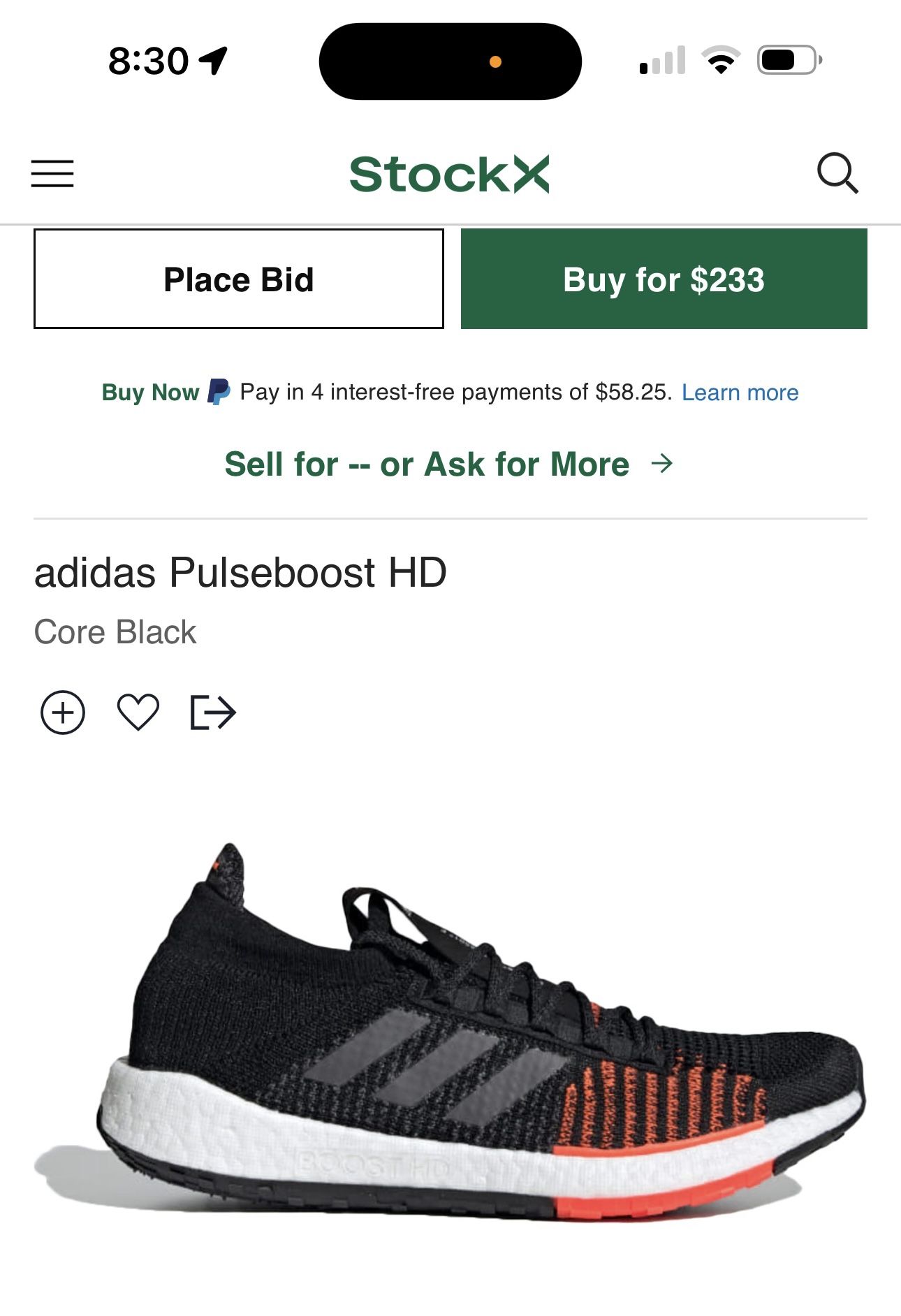 Men's shoes adidas Pulseboost HD size 13