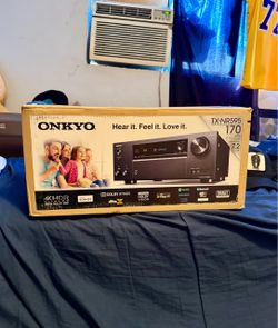 Onkyo TX-NR595 Premium 7.2ch Surround Sound Receiver | 4K Ultra HD | Dolby Atmos | DTS:X | Wireless Streaming