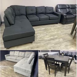 SECTIONAL & DINING SET SPECIAL!! YOU CHOOSE THE COLOR !! $795 INCLUDING DELIVERY!!