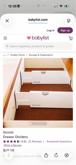 Sprucely Drawer Dividers 2pcs