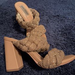 Gold Rhinestone Heels