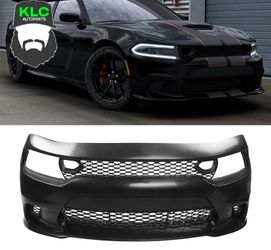 For 2015 2016 2017 2018 2019 2020 2021 2022 2023 Dodge Charger Front Bumper with Grilles & Fog Cover Assembly Set SRT Hellcat