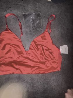 New Auden Women's Red V-Neck Wireless Bralette Adjustable Straps Sz Medium