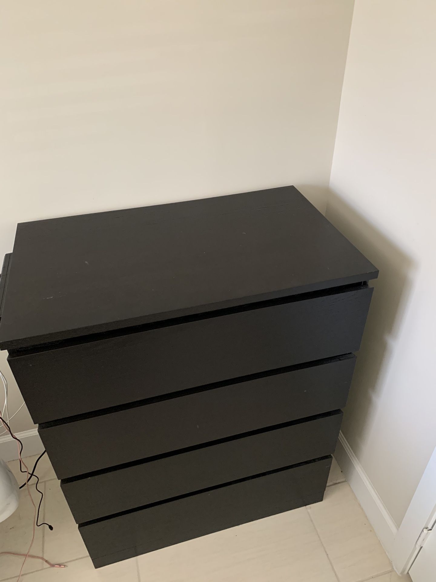 Black 4 Drawer Dresser