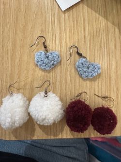 Knitted earrings $5