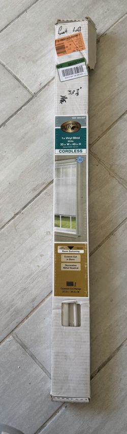1 in Vinyl Blind White cordless