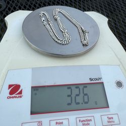 925 Sterling Silver Cuban 22in