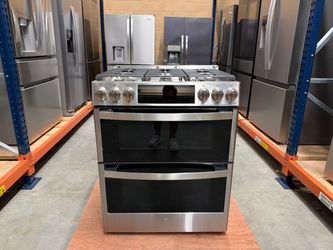 NEW GE Profile 30-in 5 burners Air Fry Convection Oven Slide-In Double Oven Gas Range