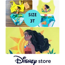 LITTLE GIRLS Disney Moana Mock Bikini Swimsuit | Size 3T