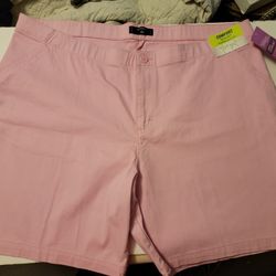 New With TAGS Plus Size 22W Pink Flat Front 