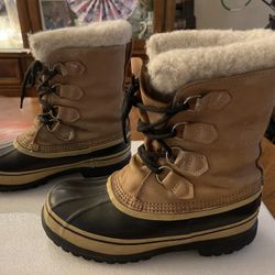 Hand Crafted Sorel Winter Boots - Made in Canada - Caribou - Natural Rubber