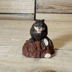 Vintage K&M International Realistic Beaver Animal Figure PVC 1 3/4" Plastic