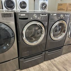 LG washer and dryer set electric with warranty
