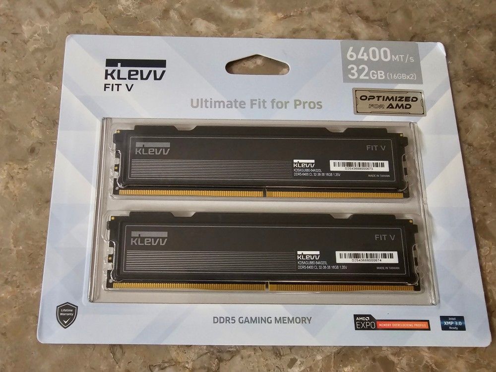32GB KLEVV FIT V DDR5 (2x16GB) 6400MHz CL32