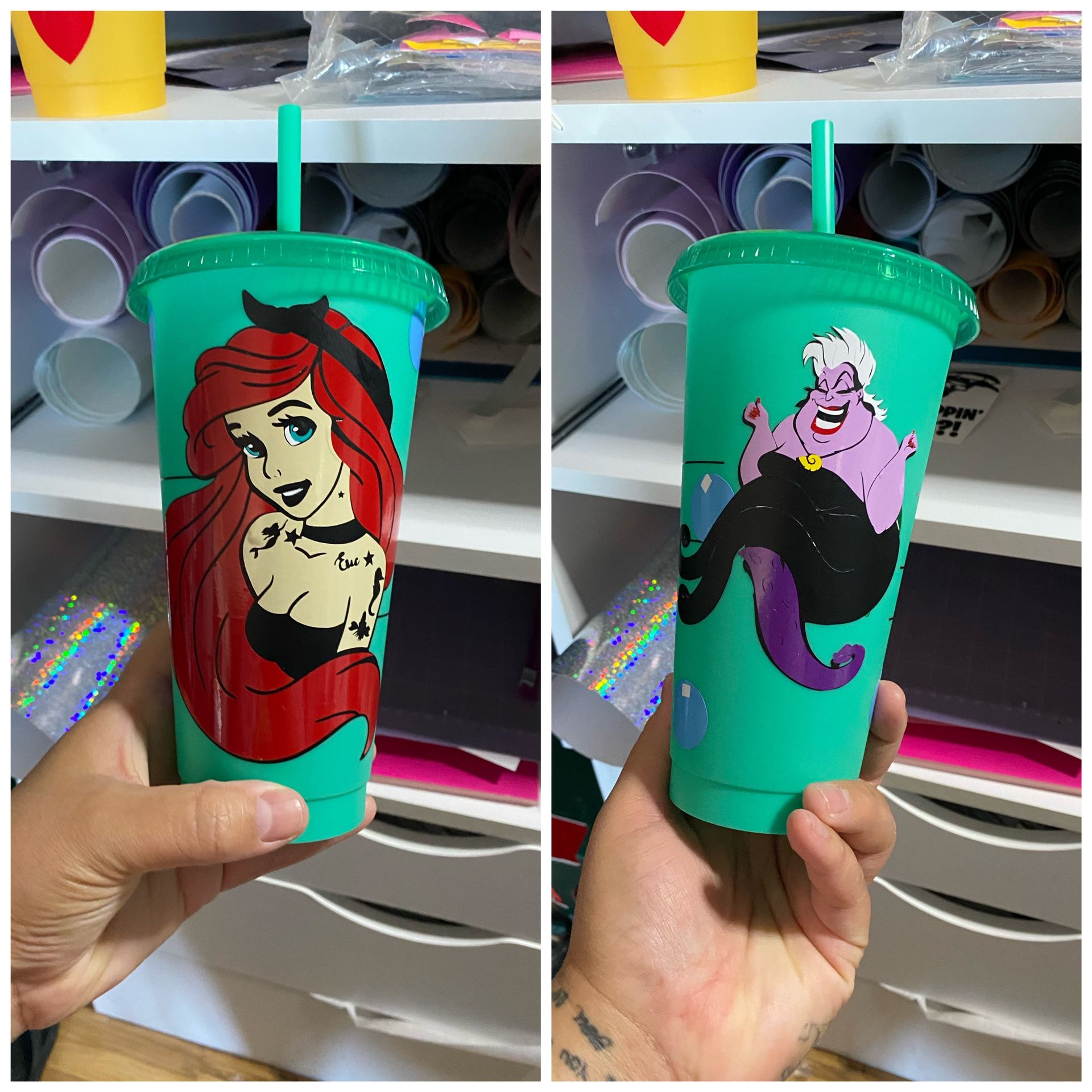 The Little Mermaid Starbucks Reusable Cold Cup/ Ariel Starbucks Cup/little  Mermaid Starbucks Cups/ Reusable Starbucks Cups 