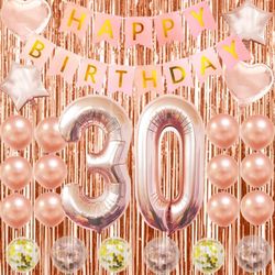 30th Birthday Decorations for Women30 Birthday Decorations for Her 30 Balloon Numbers 30th Birthday Party Decorations
