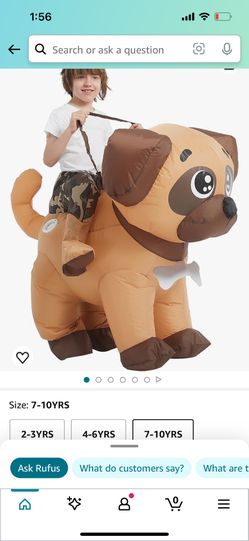 Boys 7-10 Yrs Dog Inflatable Costume 