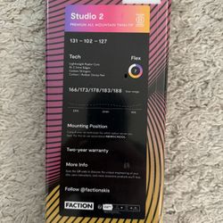 2026 Faction Studio 2 Skis 173cm Brand New