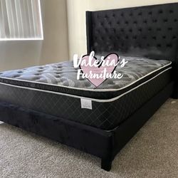 New Queen bed with mattress