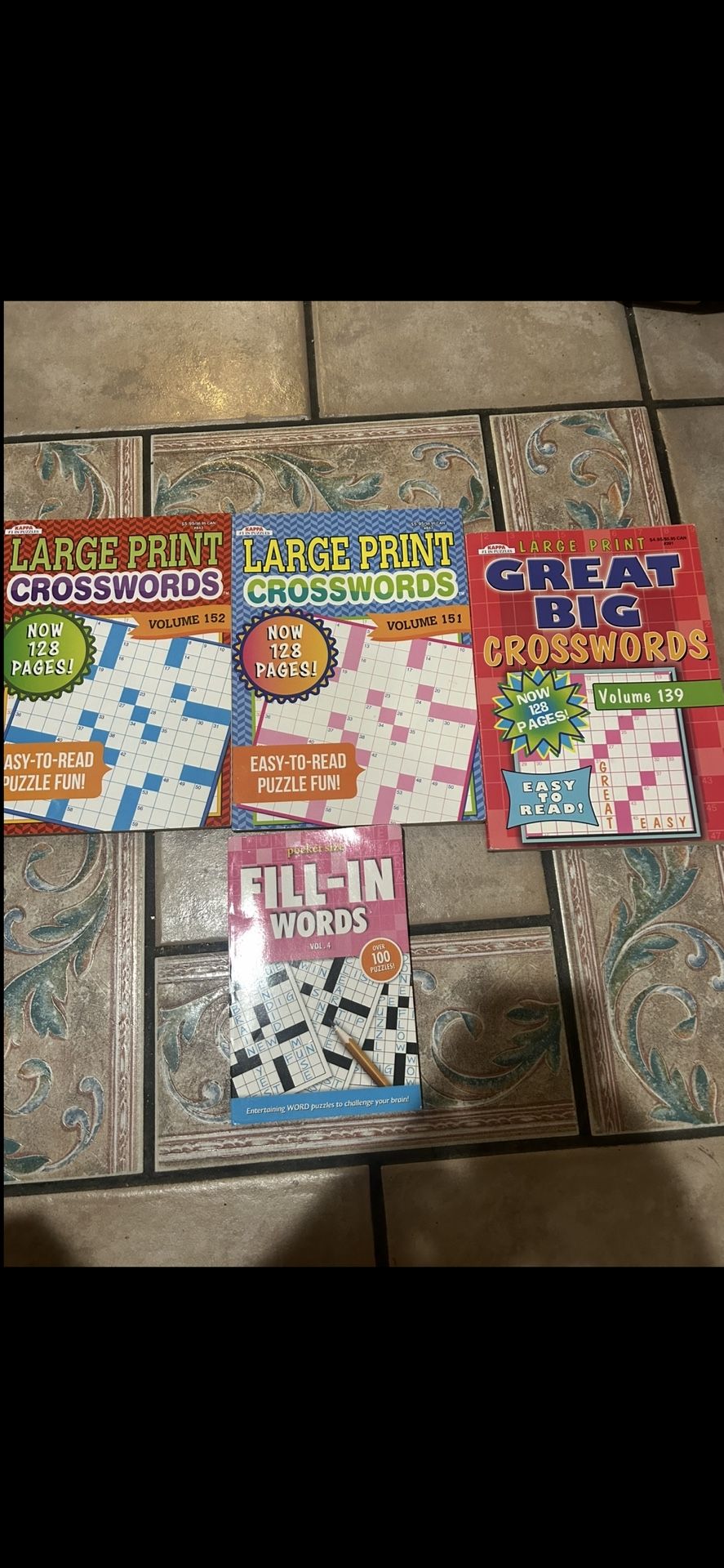 4 Crossword Puzzle Books