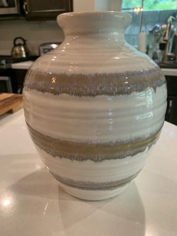 Striped Ceramic Vase