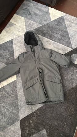 Hollister Gray Hooded Winter Parka Jacket
