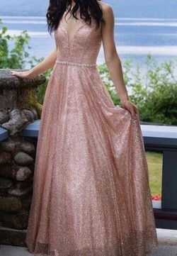 Light Pink and Glittery Dancing Queen Prom Dress Size Small