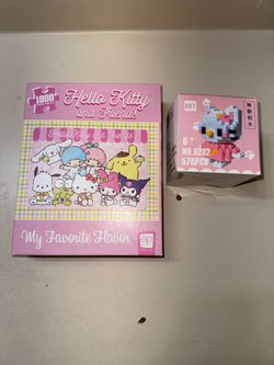 Hello Kitty Puzzle and Lego Bundle