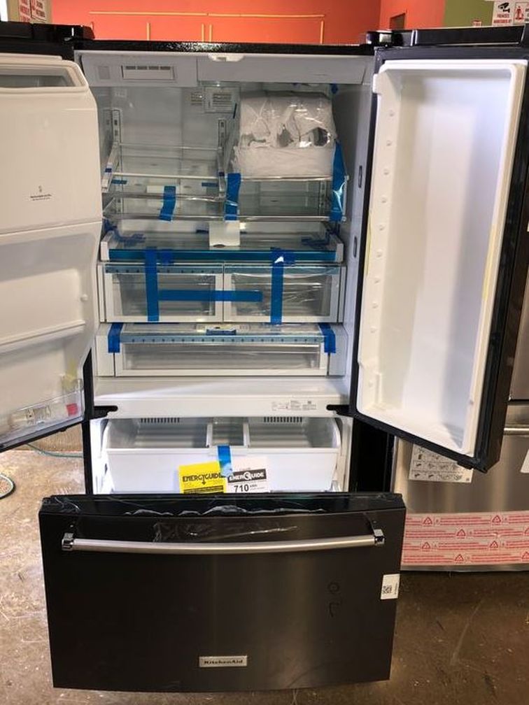 Brand New Kitchenaid French Door Refrigerator Dark Stain (Model:KRFF507HBS) 76